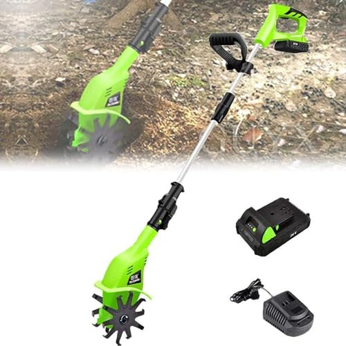XNYXLPP Fresadora rotativa inalámbrica Litio portátil de Mano eléctrico, inalámbrico 4000Mah Alimentado por batería, para huertos Jardín