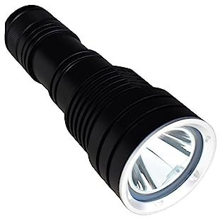 Dykutrustning, Dykficklampa, Bärbar Undervattensnattdykning Superljus Uppladdningsbar Liten Ficklampa Aluminiumlegering Belysning Utomhus Dykficklampa Vattentät Bländning för dykning(L)