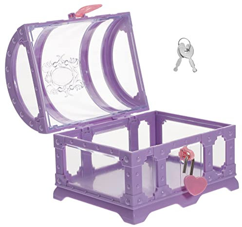 LOEFLIFA Gem Toy Storage Box Small Locking Chest Decorative Box for Boys and Girls Pirate Party Favor Plastic Toy Treasure Chest