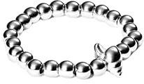 Purelei Oceanside Ring – Elastischer Ring mit Muschel-Detail & Edelstahlperlen – Größen S/M & M/L – Edelstahl in Gold, Silber oder Roségold – Verstellbar - Fidget - Anxiety (Silver, M-L)