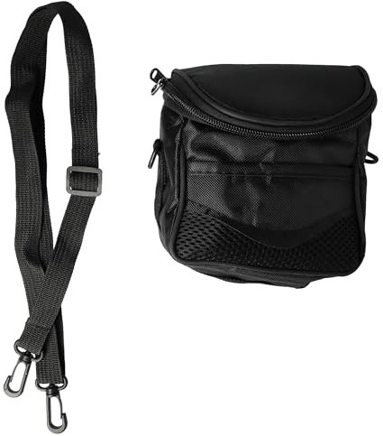 vhbw Kameratasche kompatibel mit Sony Cybershot DSC-HX60, DSC-HX50V Kamera - schwarz, inkl. Schultergurt, 130 x 130 x 90 mm