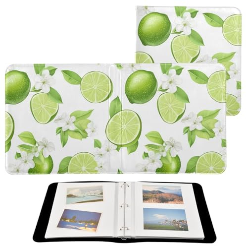Álbum de fotos para álbumes de fotos, color blanco lima fresca, para fotos de todos los tamaños, autoadhesivos, fotos de 4 x 6, 5 x 7, 6 x 8 pulgadas