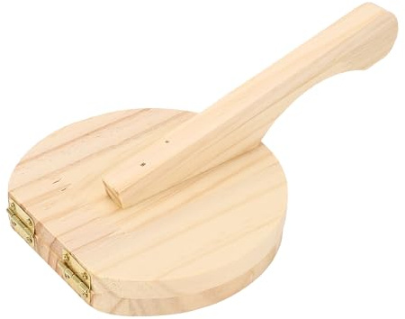 Masyrt Tortilla Press Holz Ergonomisch Griff Manuelle Tortilla -Presse Maker Press Knödel Chapati Maker für Mehl Pizza Roti (M)