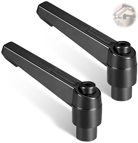 Nevoluxer Poignée à Levier Réglable M8 - Lot de 2 Leviers de Serrage à Cliquet Robuste pour Machines de Précision | Réglage Rapide et Précision Maximale