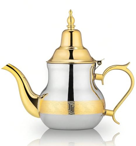 Teiera marocchina, 0,8 l, stile arabo, acciaio inossidabile, marocchino, tradizionale, stile religioso Teapot