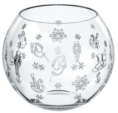 Villeroy & Boch - Toy's Delight Teelichthalter Klar, Spülmaschinenfest, Weihnachten, Windlicht, Weihnachtsdeko für Tisch, Regal oder Fensterbank, Teelichthalter Weihnachten, Kristallglas