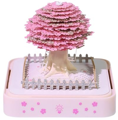 Calendario 3D Blocco note Time Piece 2026,Blocco note artistico 3D - Taccuino fogli da staccare con supporto acrilico per pianificatore, monitoraggio abitudini e segnalibri, per ringraziamento Natale