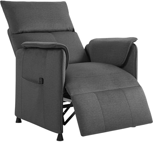 HOMCOM Fauteuil Relax électrique Fauteuil de Relaxation inclinable Ultra Silencieux avec Fonction mémoire, Repose-Pieds rétractable, télécommande, Chaise TV pour Chambre Bureau Home cinéma, Noir