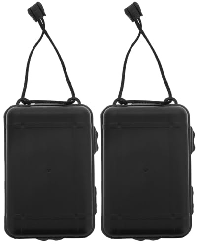 Angoily 2-pack pilspetsar förvaringslåda tillverkad av robust plast med lufttätt lock medelstorlek bärbar pilhållare för bågskytte och utomhusjakt