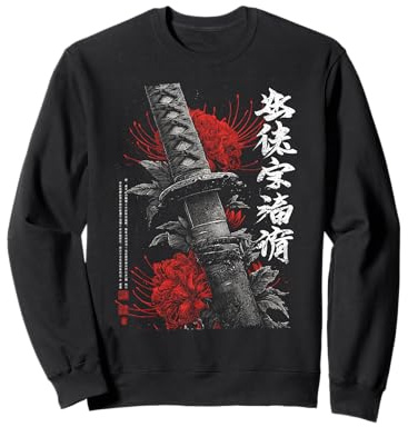 Katana Épée de lys araignée Rouge Anime Japonais Otaku Sweatshirt