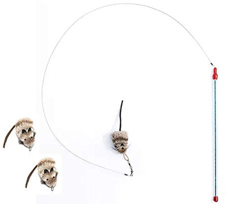 GoCat Cat Lures Catcher Cat Toy + 2 Refill Mouse