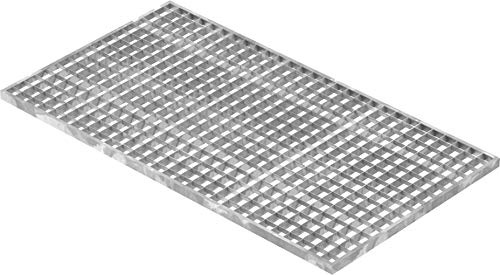 Fenau - 490 x 890 x 20 mm - Gitterrost, MW: 30/30 mm, verzinkt, Rost für Zarge: 500 x 900 x 23 mm, Bau-Normrost für Lichtschacht