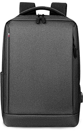 FANDARE Sac à Dos Ordinateur Sac a Dos d'affaires Homme Sac a Dos Portable 15.6 Pouces Imperméable avec Port de Charge USB Sac à Dos de Voyage d'affaires Scolaire Sac d'école Gris foncé A