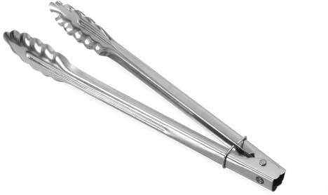 HENDI Salatzange, mit Klemmverschluss, geschirrspülmaschinengeeignet, Servierzange, Küchenzange, Salat, Gemüse, Schwere Ausführung, Edelstahl, 310mm