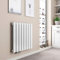 EMKE Heizkörper Horizontal 630x620mm, Flachheizkörper Doppellagig Design Heizkörper Flach Paneelheizkörper Seitenanschluss Heizung Weiß 826W