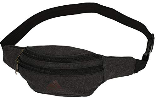 Betz Doggy Bag Bauchtasche Gürteltasche Hüfttasche Bikertasche Reisen Wandern Sports aus Canvas Farbe schwarz