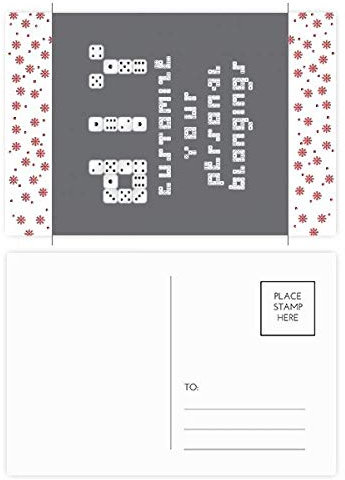 Sieb mit englischem Illustrationsmuster, Weihnachtsblumen-Postkarten, Dankeskarten, 20 Stück
