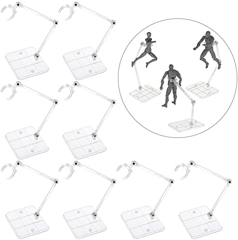 FINGERINSPIRE actionfigurstativ, 8-delat actionfigurstativ montering actionfigur display hållare bas modell stöd stativ med HG RG SD SHF 1/144, klar