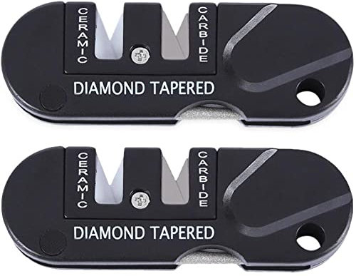 Ruluti Carbide Knife Whetstone Sharpener Diamond Tool Camp Hike Outdoor Portable Tungsten Ceramic Sharpen Fish Hook Pocket Tools
