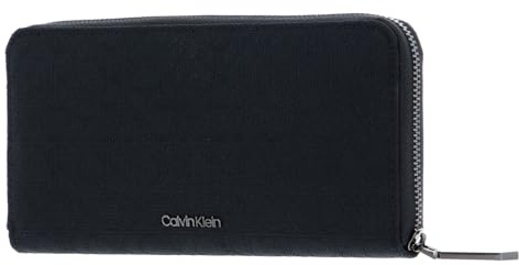 Calvin Klein Re-Lock Zip Around Wallet with Charm CK Black