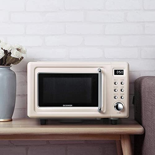 Four à micro-ondes de comptoir rétro, 700 W 18 L, petit four à micro-ondes pour dortoir, doublure Nanolayer four à micro-ondes magnétique (couleur : blanc) Utile