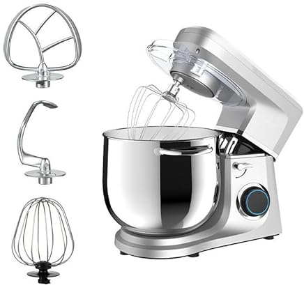 McbeAn Stand Mixer, 11L Food Mixer with Agitator, Dough Hook, Egg Beater, 1700W Tilt Head Dough Blender, 6-Speed Adjustable Multi-Function Cook Machine, Household Desktop Egg Beater, For Baking