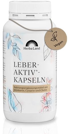 Herbaland® Leber Komplex Kapseln (240 Stk.) Mariendistel, Artischocke & Löwenzahn Extrakt für deine Leber Kur | Vegane Kapseln | Mit Silymarin, Cholin & Cynarin | Umwandler Schilddrüse