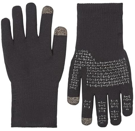 CLiNes EIMINB Unisex wasserdichte Ultra-Grip-Strickhandschuhe, Damenhandschuhe, Winter-Arbeitshandschuhe, geeignet für Schneeräumung, Radfahren und Wandern im Winter (schwarz)