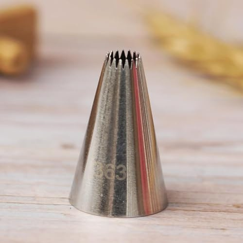 #363 Open Star Piping Nozzle Small Size Cake Decorating Pastry Icing Tips Bakeware Kitchen Cookies Tools Stainless Steel-Default
