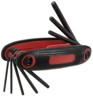 sourcing map Llave Torx plegable T9-T40 8 en 1 portátil plegable estrella 6 puntos juego de herramientas de destornillador para reparación básica del hogar y aplicaciones generales