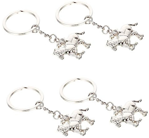OATIPHO 8 Stk Reiter Schlüsselanhänger Haken Für Schlüsselanhänger Tierische Taschenanhänger Für Pferde Auto Schlüsselbund Zinklegierung Silver