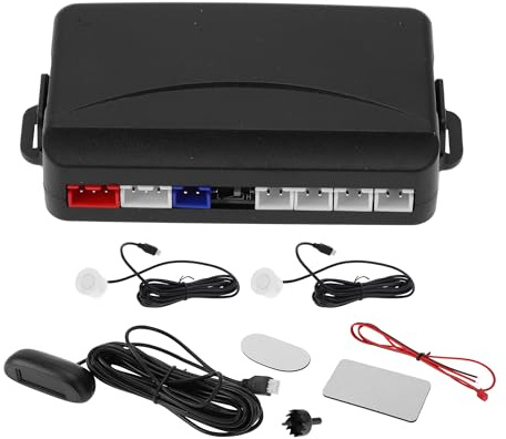Motoforti Universal Car Reverse Backup Radar System Parking Sensors White