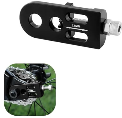 Luoyuanjia Tendeur de chaîne de vélo professionnel - Tendeur de chaîne de vélo en alliage d'aluminium - Attache de chaîne à vitesse unique pour accessoires de chaîne de vélo (noir)