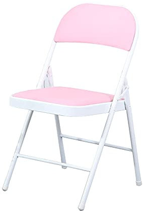 Hochwertiger mehrfarbiger Campinghocker mit gepolsterten Sitzen, bequemer und stilvoller Veranstaltungsstuhl für Terrasse, Balkon und Partys (Rosa)