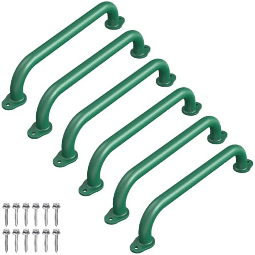 SELEWARE 6PCS Haltegriffe Spielturm Spielplatz Haltegriff - Rutschfeste Sicherheitsgriffe Kinder Spielgeräte für Innen und Draußen, Schaukel, Spielhäuser, Klettergriffe, Baumhäuser, Klettergerüste