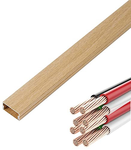 Cubierta para Cables De Suelo, Pasacables para TV De Pared, Color Madera, Negro Y Plateado, con Riel, Organizador De Kit De Gestión De 24 Mm De Ancho para El Hogar Y La Oficina (Color: F, Tamaño: