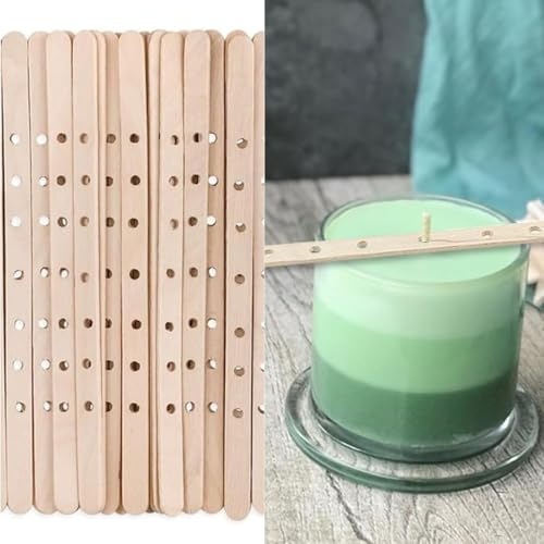 50 stycken träljusveke hållare, veke barer för ljus, träljusveke centreringsanordning, vaxpinne clips centerverktyg för gör-det-själv material paket form stora multiwick ljus
