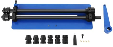 Trapano manuale 460 mm Bead Roller piegatrice in lamiera con 6 utensili a rullo (0,16 – 0,3 pollici), bordatrice per lamiera, acciaio alluminio, per banco da lavoro e carrozzeria