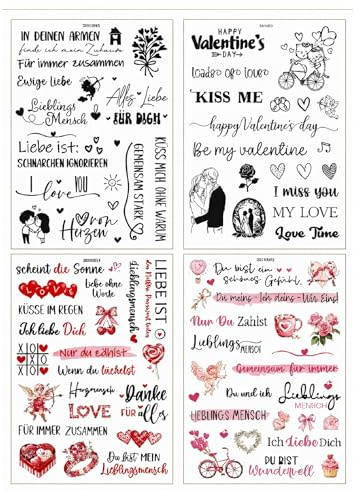 LEMLIN 4 Blatt Kerzentattoos Dankeschön,Wasserschiebefolie mit Sprüchen für Kerzen,Rub On Sticker für Stabkerzen,Tassen und DIY Gastgeschenke,Ideal für Taufe,Erntedank und Danke-Geschenke