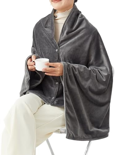 Heated Blanket | Electric Throw Blanket Heated Shawl | Warming Shawl Heater Poncho for Women Shoulder Knee Foot Lap Sleeping Travel Studio Outdoor Camping Trips Home