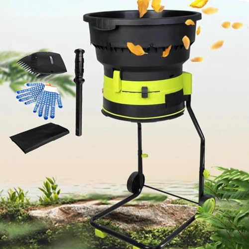 Broyeur de feuilles électrique silencieux avec vitesse de 8000 tr/min et sac de collecte amovible, idéal pour composter les débris de jardin, les feuilles et les branches
