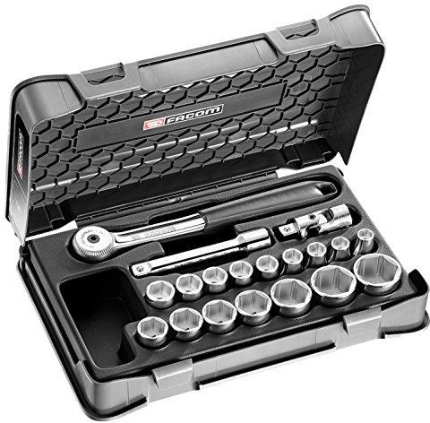Facom S.151–2P6 Set, schwarz, 1/2 Zoll,19 Stück