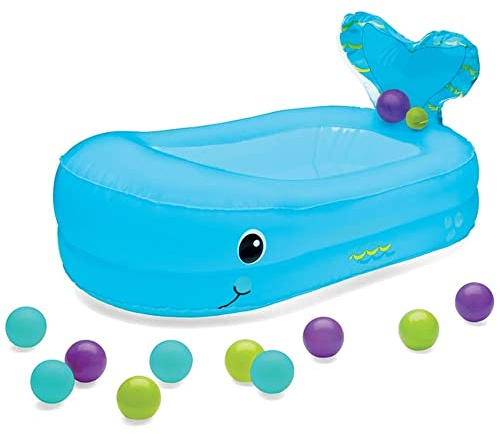 Infantino Whale bubble ball inflatable bath tub, blau