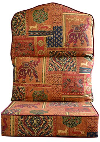 Gilda Replacement Conservatory Cane Furniture DELUXE PIPED - HUMP TOP CHAIR/SOFA/SUITE CUSHIONS (Including Covers and Fillings) for Conservatory Furniture-Wicker,Rattan (Raj Ruby)