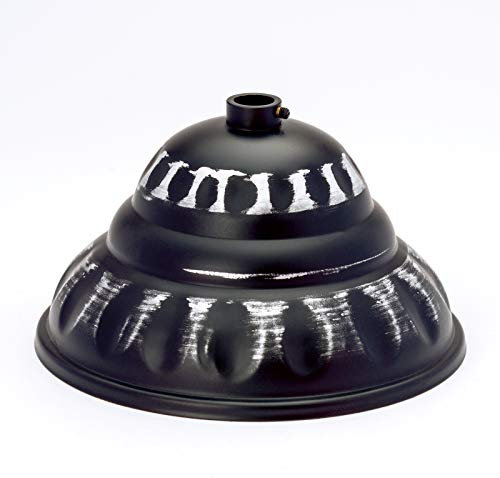 Messing Baldachin flämisch schwarz-Silber Ø 110mm x 70mm Rosette Deckenbaldachine, Lampenbaldachin, Leuchtenbaldachin und Metallbaldachin