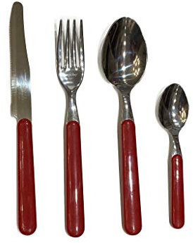 Neva Servizio Posate Set 24 Pezzi Colorando Rosso