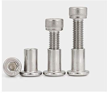 M6M8, 304 stainless steel round head hexagon socket screw, counter-knock splint, connecting screw for children's furniture bed-M8*55(1 set)
