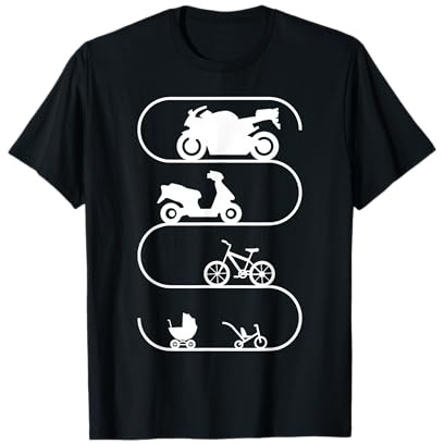 Motorcyclist Evolution Motorbike Bike Scooter Biker T-Shirt