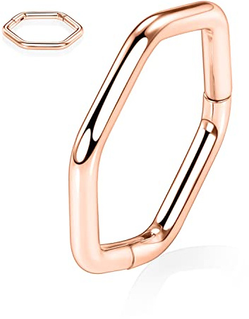 hengkaixuan 16G Septum Piericng Schmuck Nasenring Hoop Conch Ohrringe 316L Chirurgenstahl Conch Hoop Daith Jewellery Helix Ohrringe Knorpel Lobe Piercing Schmuck für Damen Herren
