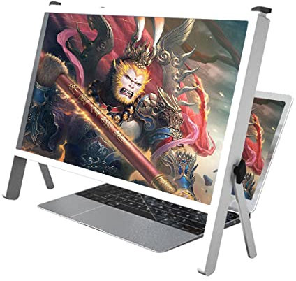 GENYS HD 21-Zoll Lupe Laptop Computer Bildschirmlupe Premium 3-fache Seitenvergrößerungslinse 2022 Expander Klammerlupen- Für Büroangestellte, Ältere Menschen, Kinder (Color : White)